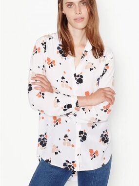 Equipment Silk Floral Blouse/Small